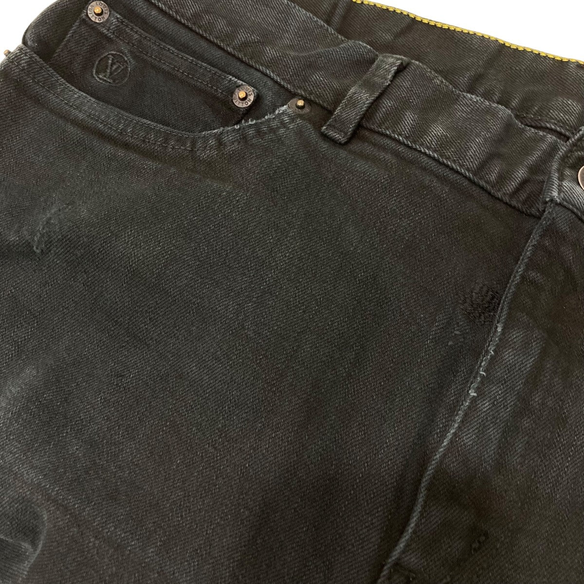 LOUIS VUITTON モノグラムレザー LVロゴデニムパンツHGD65WIKM 古着・中古-5枚目のアイテム画像