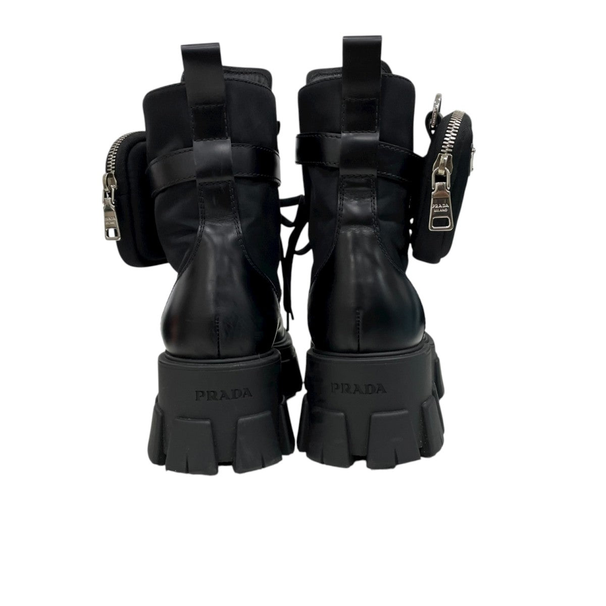 モノリス ポーチ付 ブラッシュドレザーx Re-Nylon ブーツ1T255M