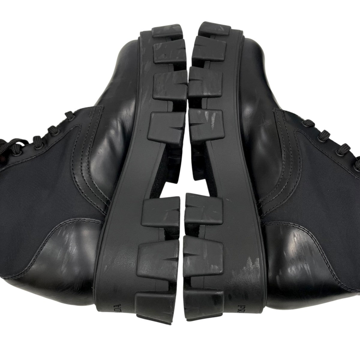 モノリス ポーチ付 ブラッシュドレザーx Re-Nylon ブーツ1T255M