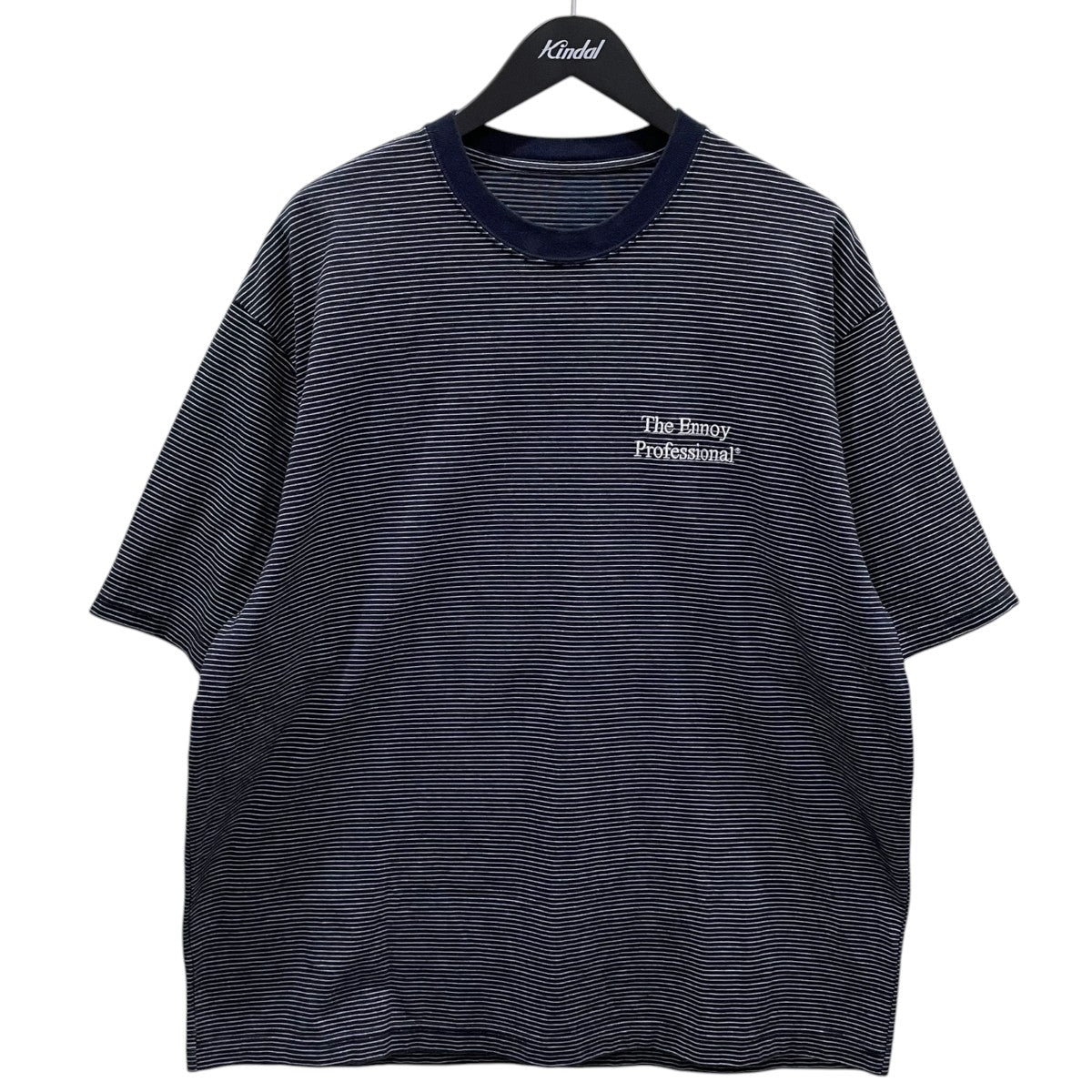 THE ENNOY PROFESSIONAL 23AW ロゴ刺繍ボーダー柄Tシャツ S／S Border T-Shirt ショートスリーブ ボーダー Tシャツ SS23BRENCT05AM 古着・中古-1枚目のアイテム画像