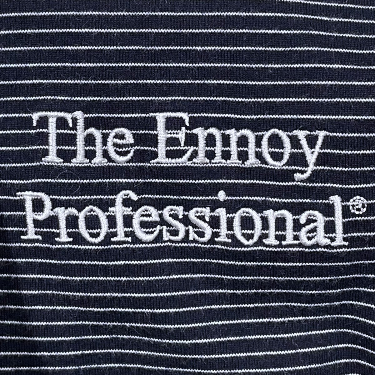 THE ENNOY PROFESSIONAL 23AW ロゴ刺繍ボーダー柄Tシャツ S／S Border T-Shirt ショートスリーブ ボーダー Tシャツ SS23BRENCT05AM 古着・中古-4枚目のアイテム画像