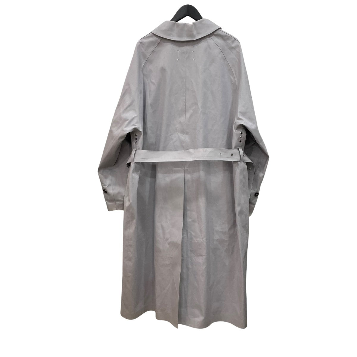 Maison Margiela×MACKINTOSH 22AWゴム引きコットンベルテッドバルカラーコートSIIAH0001 S53395 古着・中古-2枚目のアイテム画像
