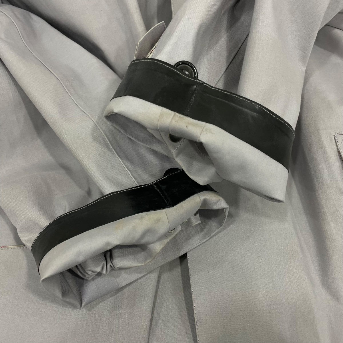 Maison Margiela×MACKINTOSH 22AWゴム引きコットンベルテッドバルカラーコートSIIAH0001 S53395 古着・中古-6枚目のアイテム画像