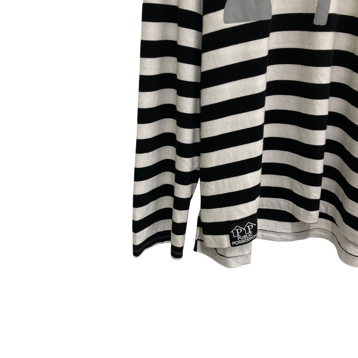 PUBLIC POSSESSION IPPI LONGSLEEVE BLACK ＆ WHITE STRIPEDロングカットソー7845230255 古着・中古-4枚目のアイテム画像