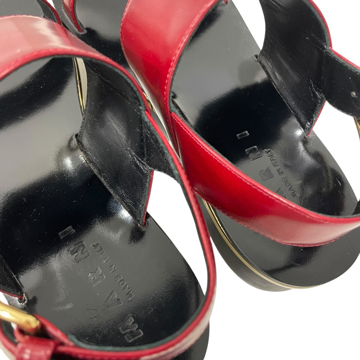 MARNI(マルニ) プラットホームサンダル レッド サイズ 表記無し