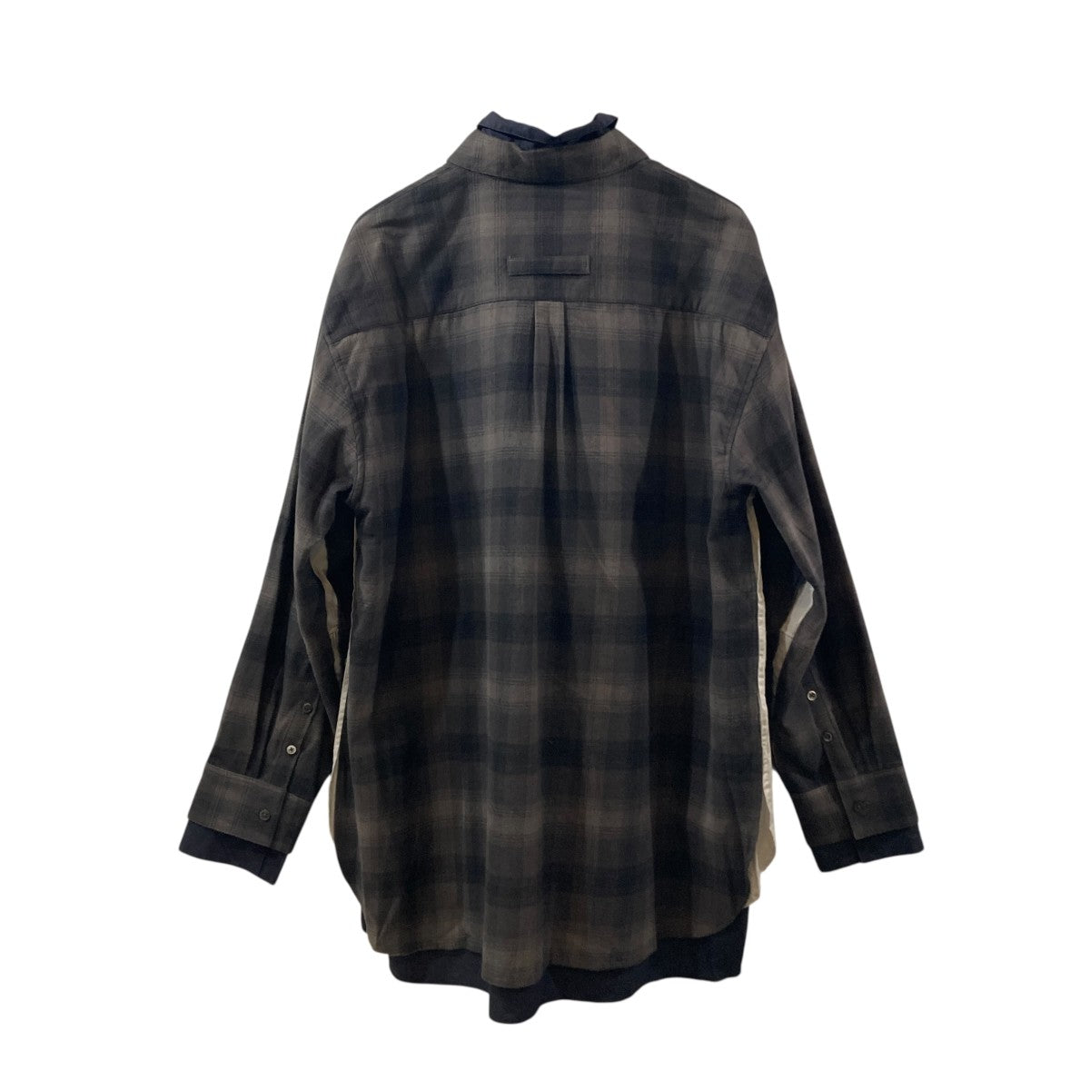 OVERSIZED LAYERED FLANNEL SHIRTチェック長袖シャツST.463