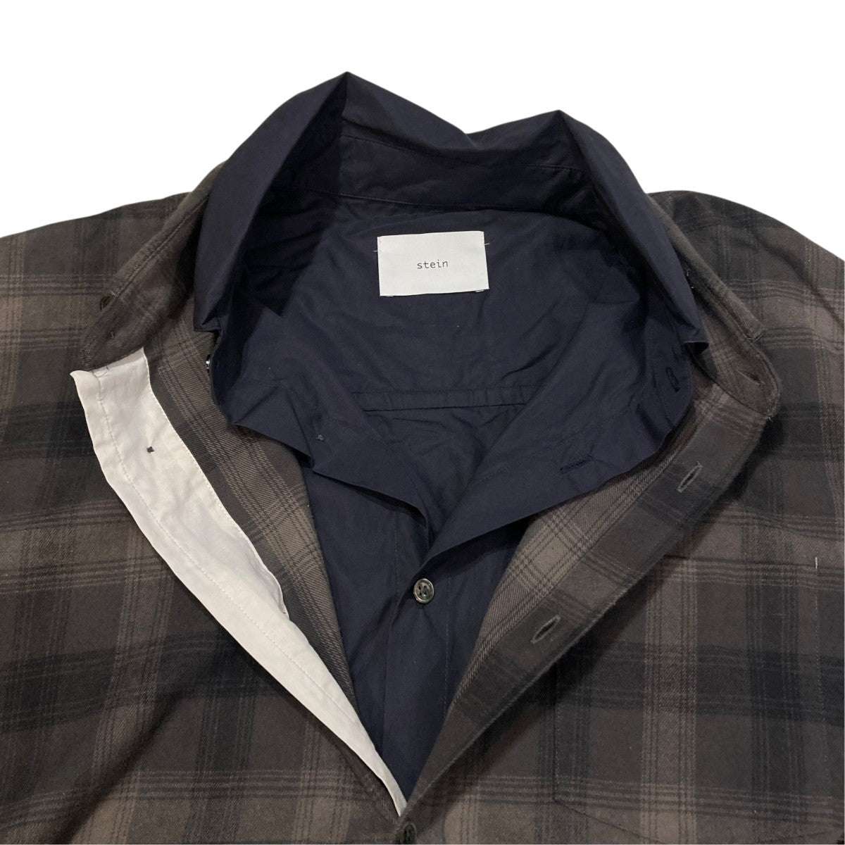 OVERSIZED LAYERED FLANNEL SHIRTチェック長袖シャツST.463