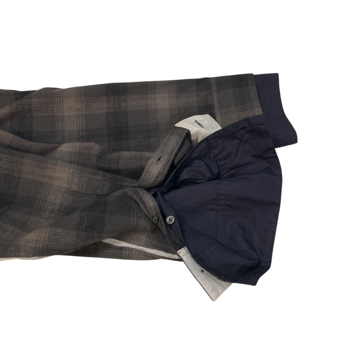 OVERSIZED LAYERED FLANNEL SHIRTチェック長袖シャツST.463