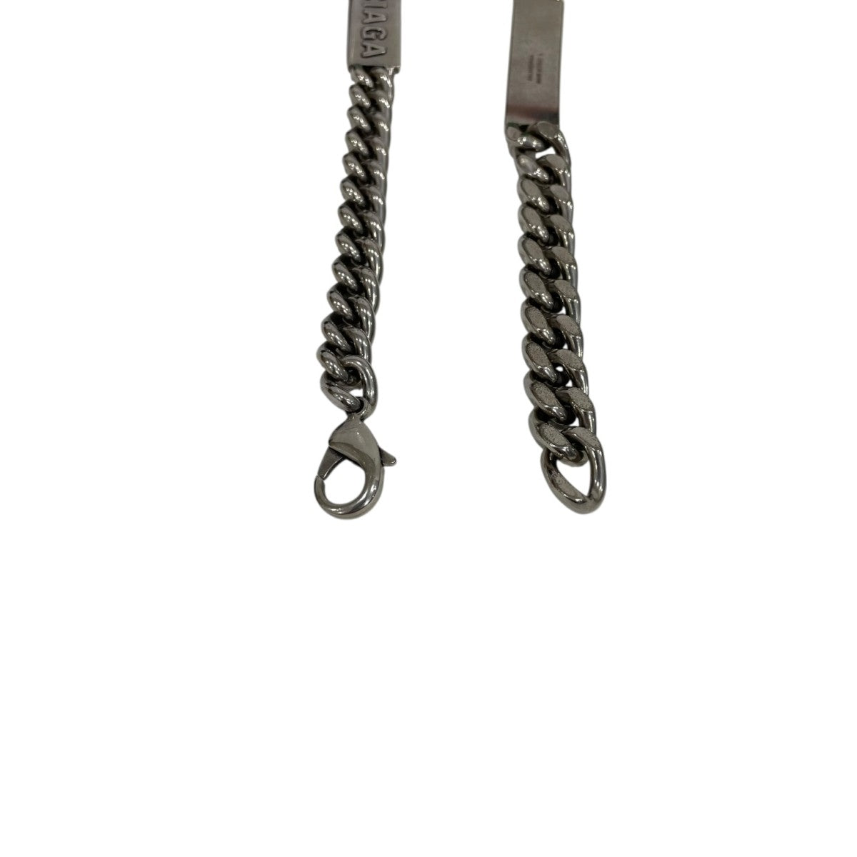 BALENCIAGA(バレンシアガ) プレート チェーンネックレス シルバー