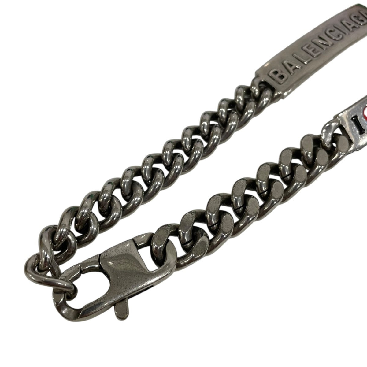 BALENCIAGA(バレンシアガ) プレート チェーンネックレス シルバー