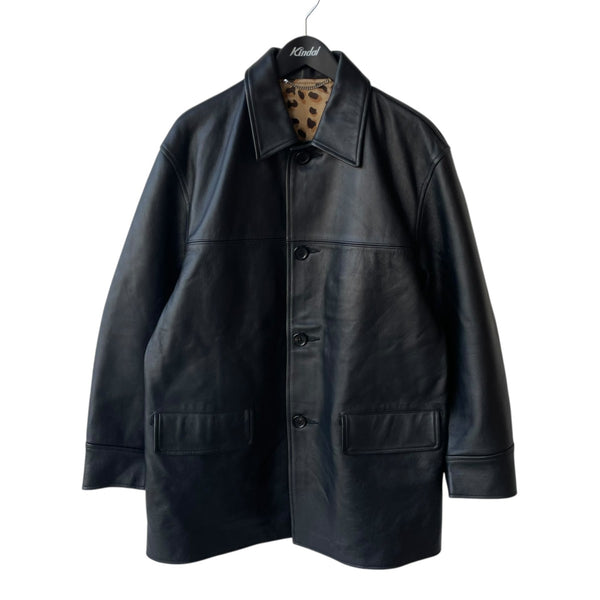WACKO MARIA(ワコマリア) LEATHER CAR COATレザージャケット ブラック