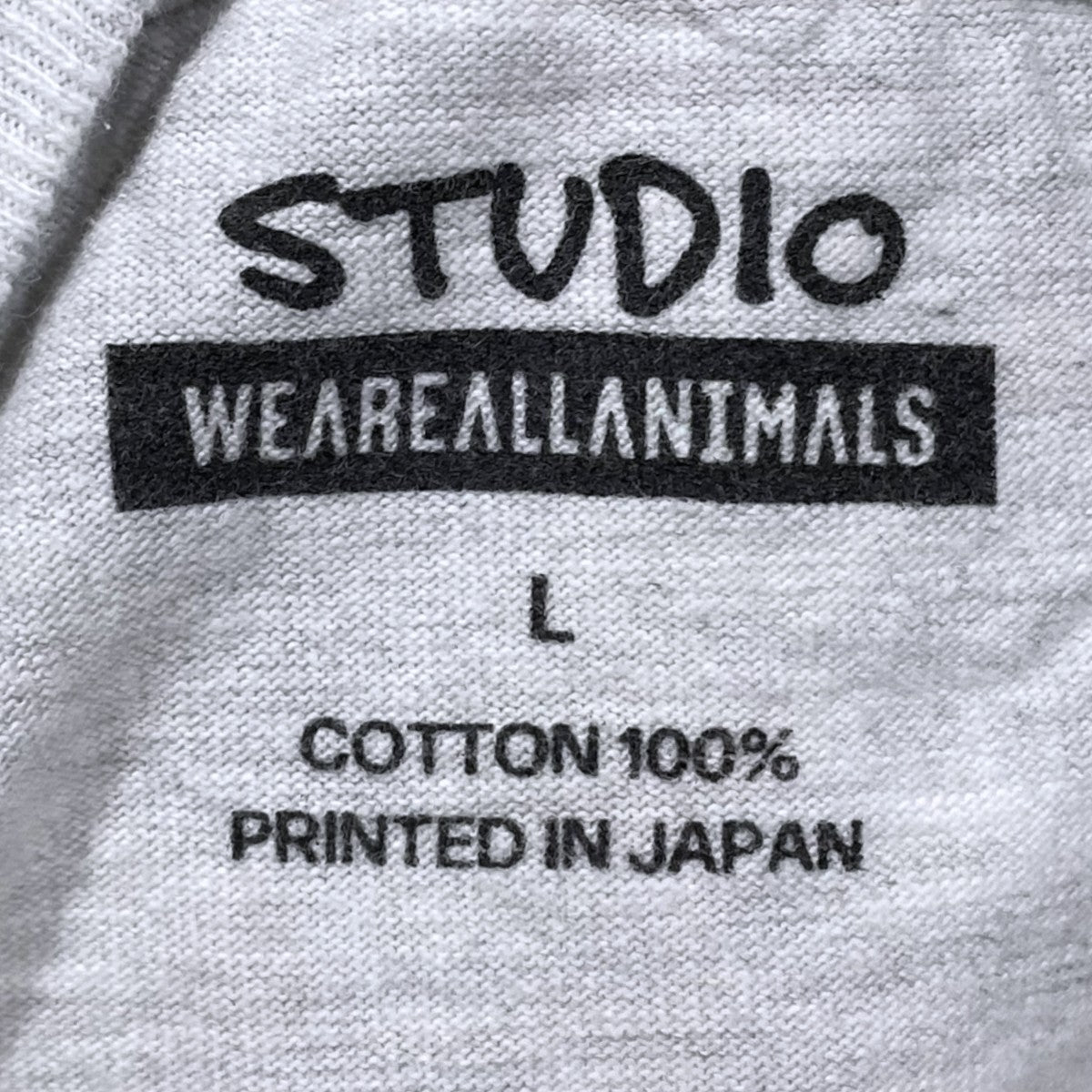 24SS ダメージ加工プリントTシャツ Animals Letter T-SHIRT アニマル レター ティーシャツ