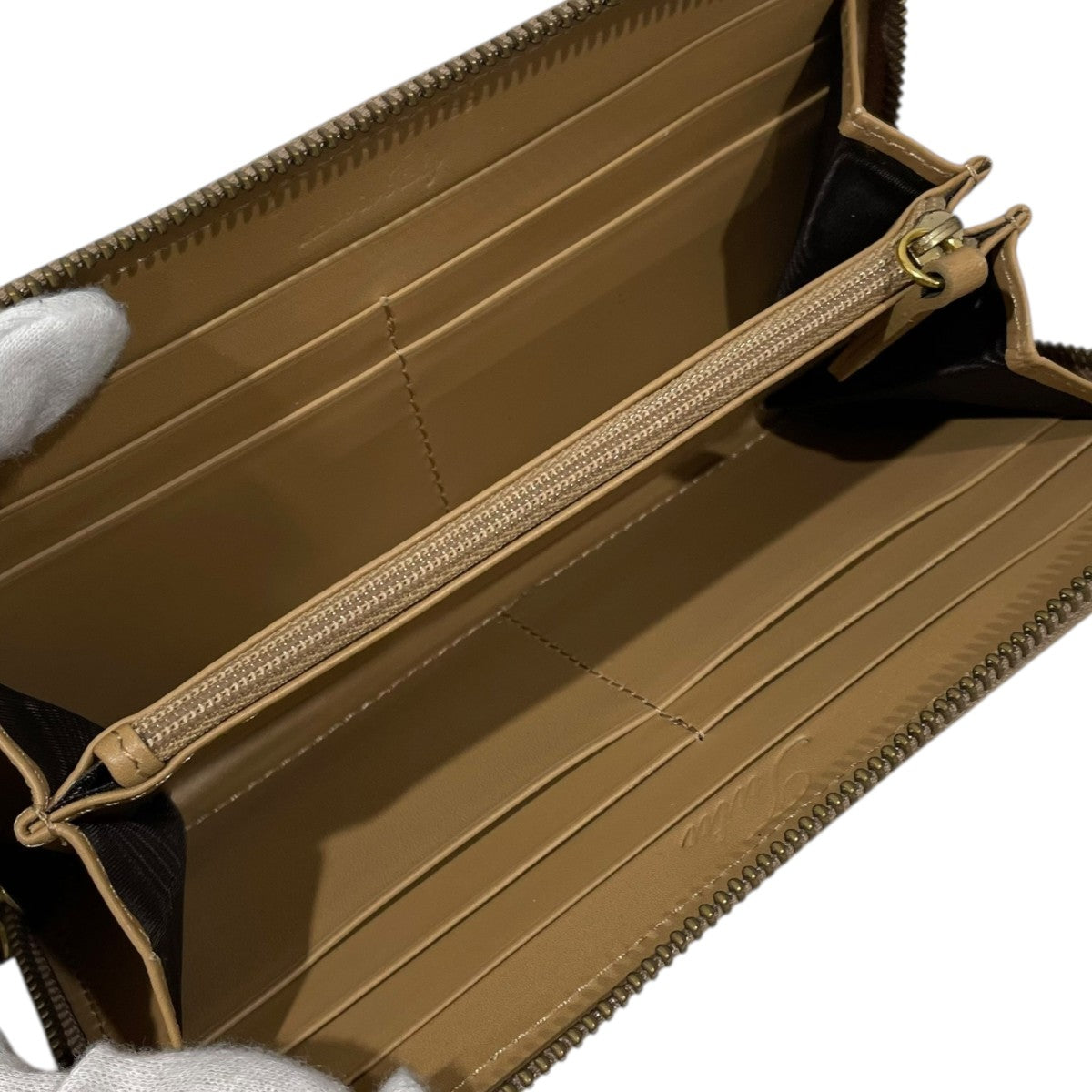 SILVANO BIAGINI×Tutu クロコダイルレザー ロングウォレット ベージュ