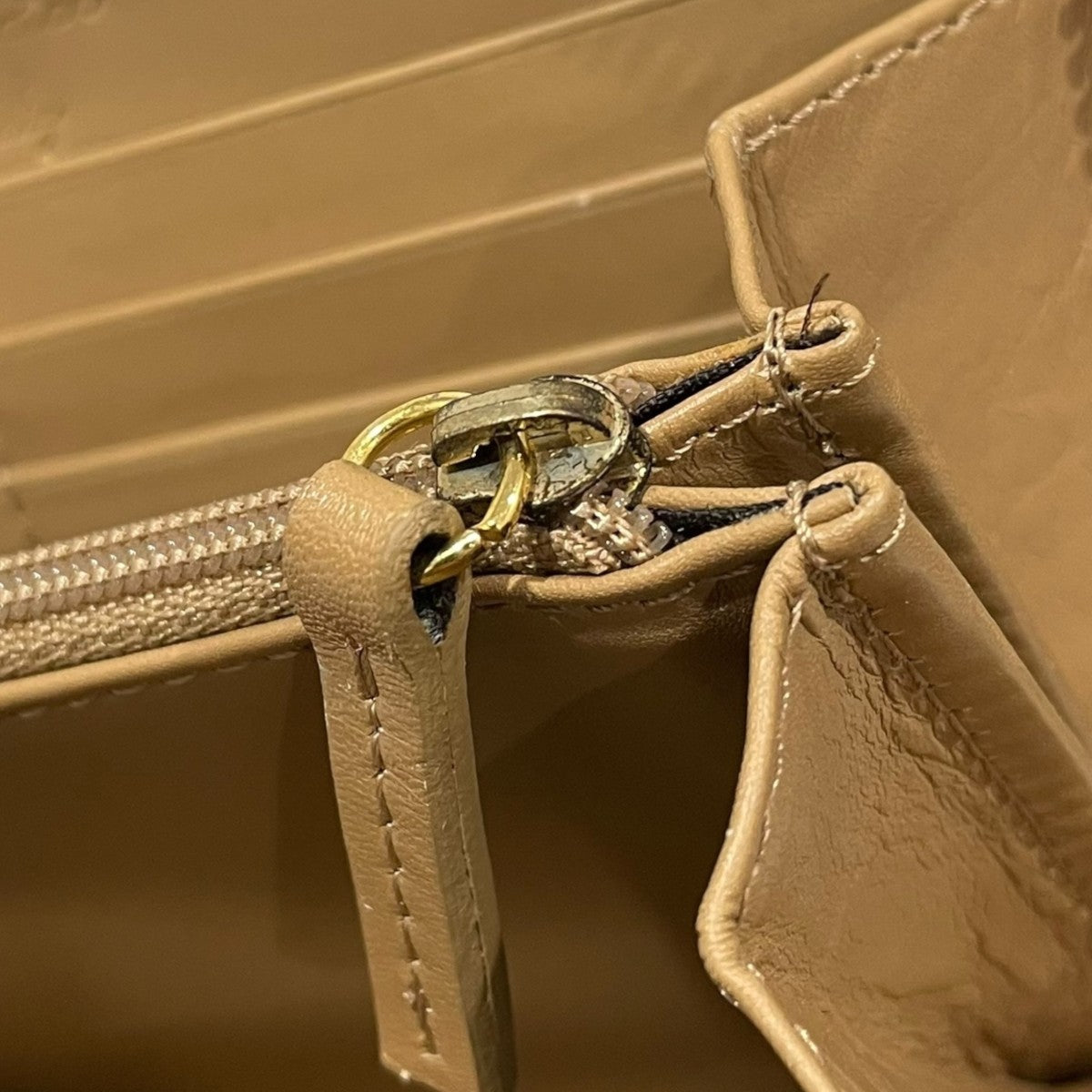 SILVANO BIAGINI×Tutu クロコダイルレザー ロングウォレット ベージュ