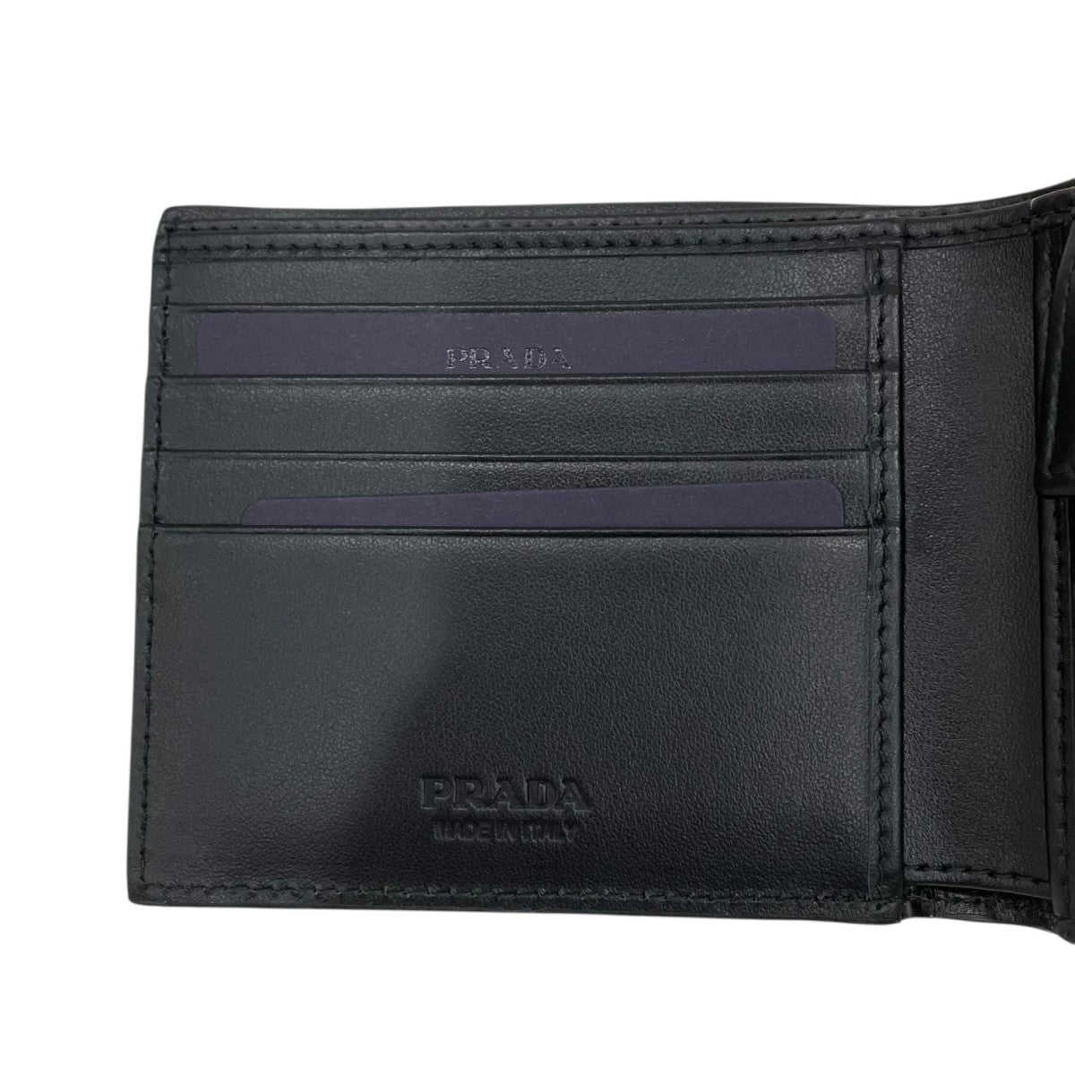 PRADA(プラダ) ヴィッテロダイノレザーコインポケット付 2つ折り財布