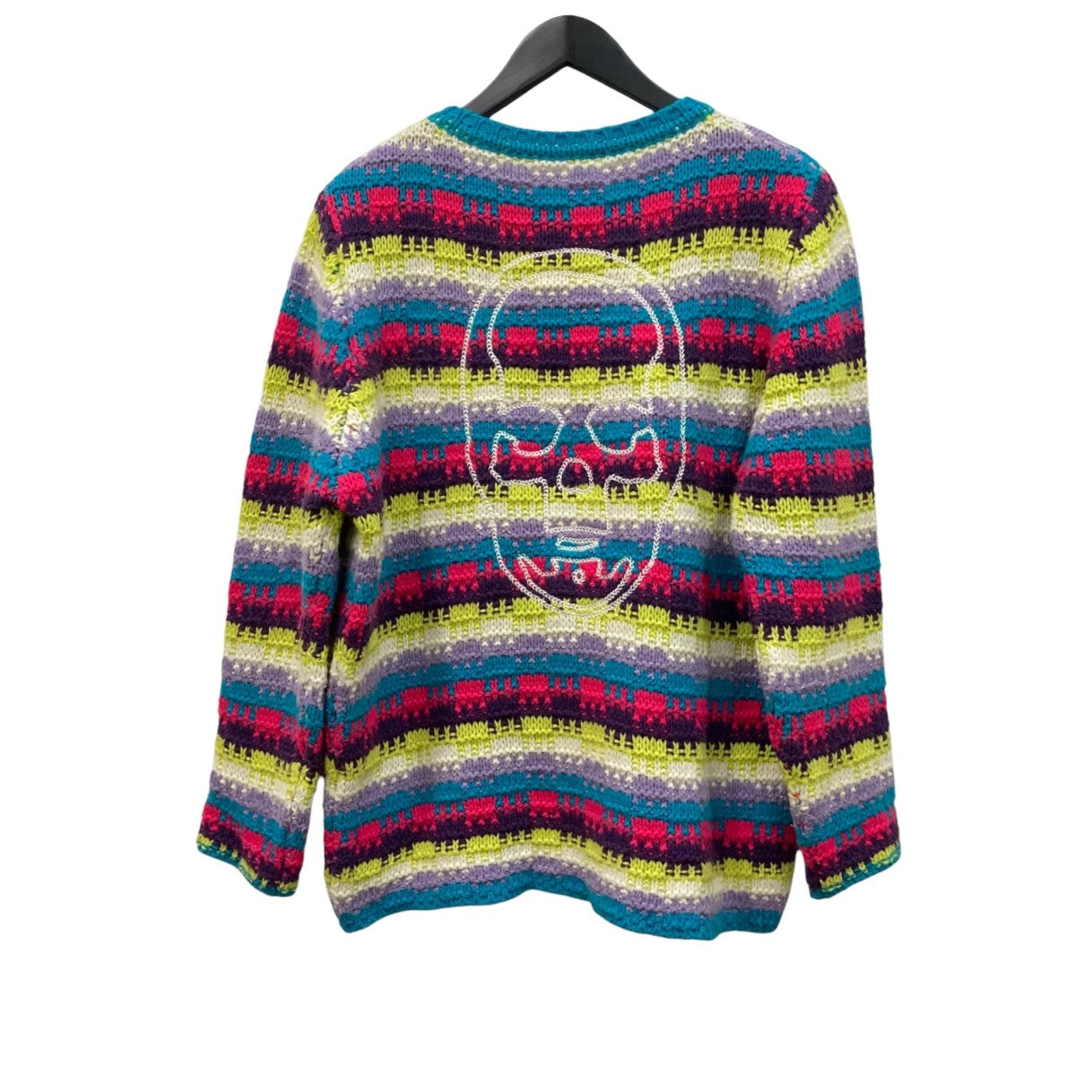 lucien pellat-finet(ルシアンペラフィネ) 厚手ニット ブルー×ピンク