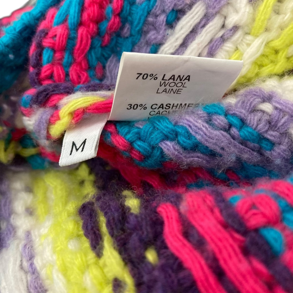 lucien pellat-finet(ルシアンペラフィネ) 厚手ニット ブルー×ピンク