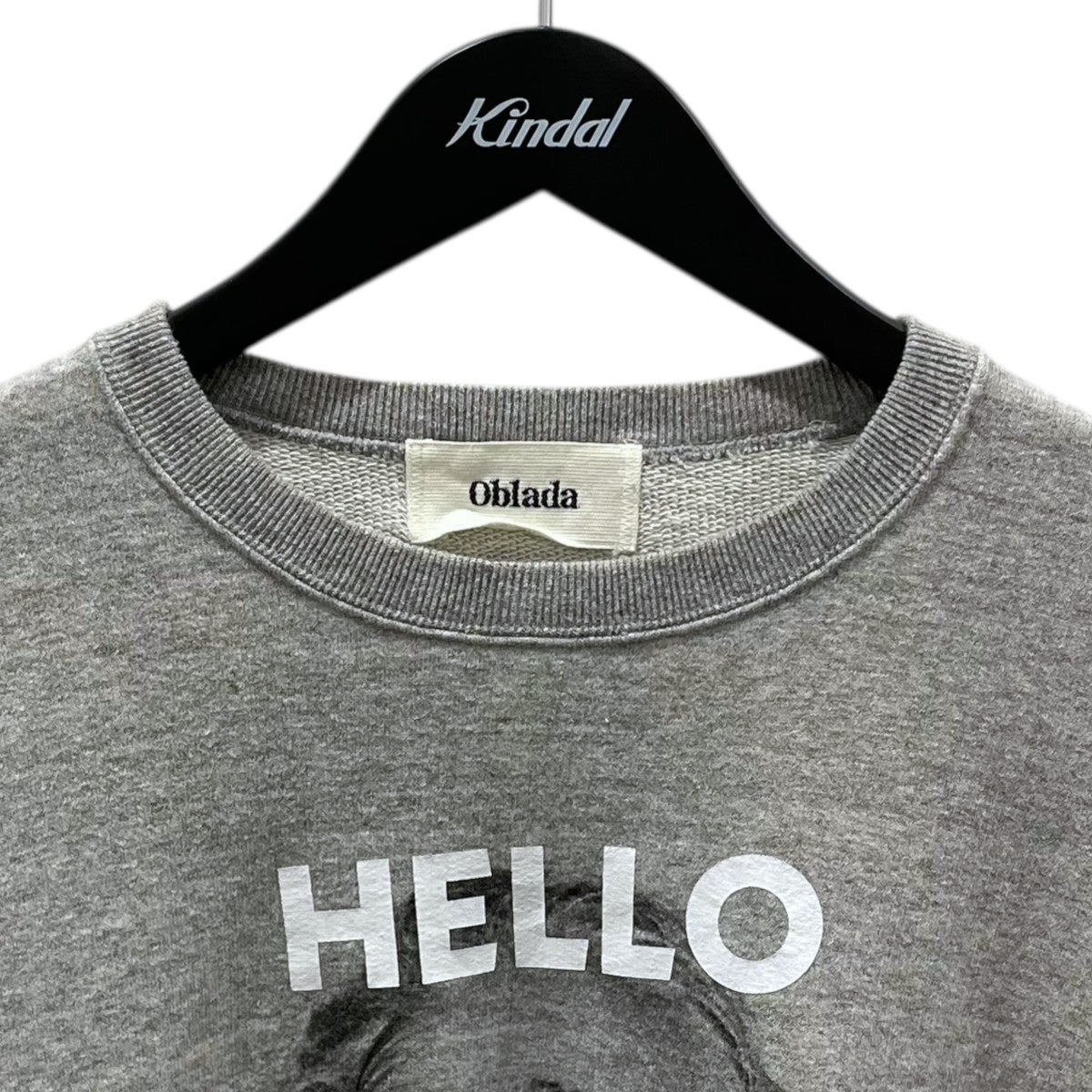 Oblada(オブラダ) 25SS プリントスウェットトレーナー HELLO SWEAT