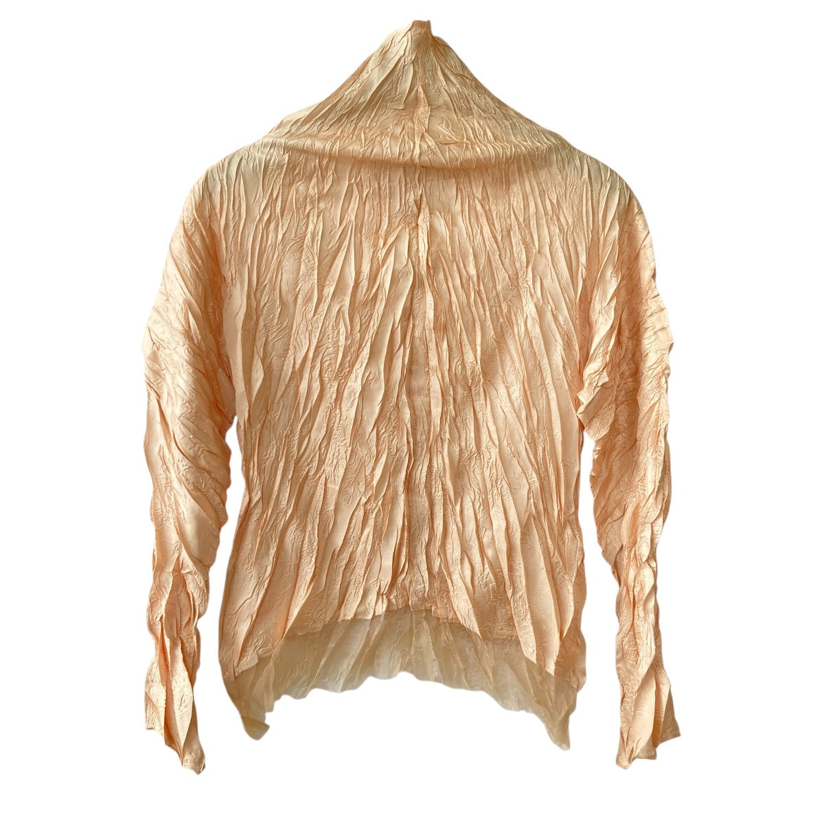 ハイネックシワ加工プリーツブラウスPP34-ZT926