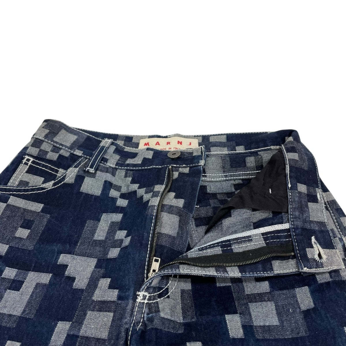 モザイク柄デニムパンツPAJD0135A0