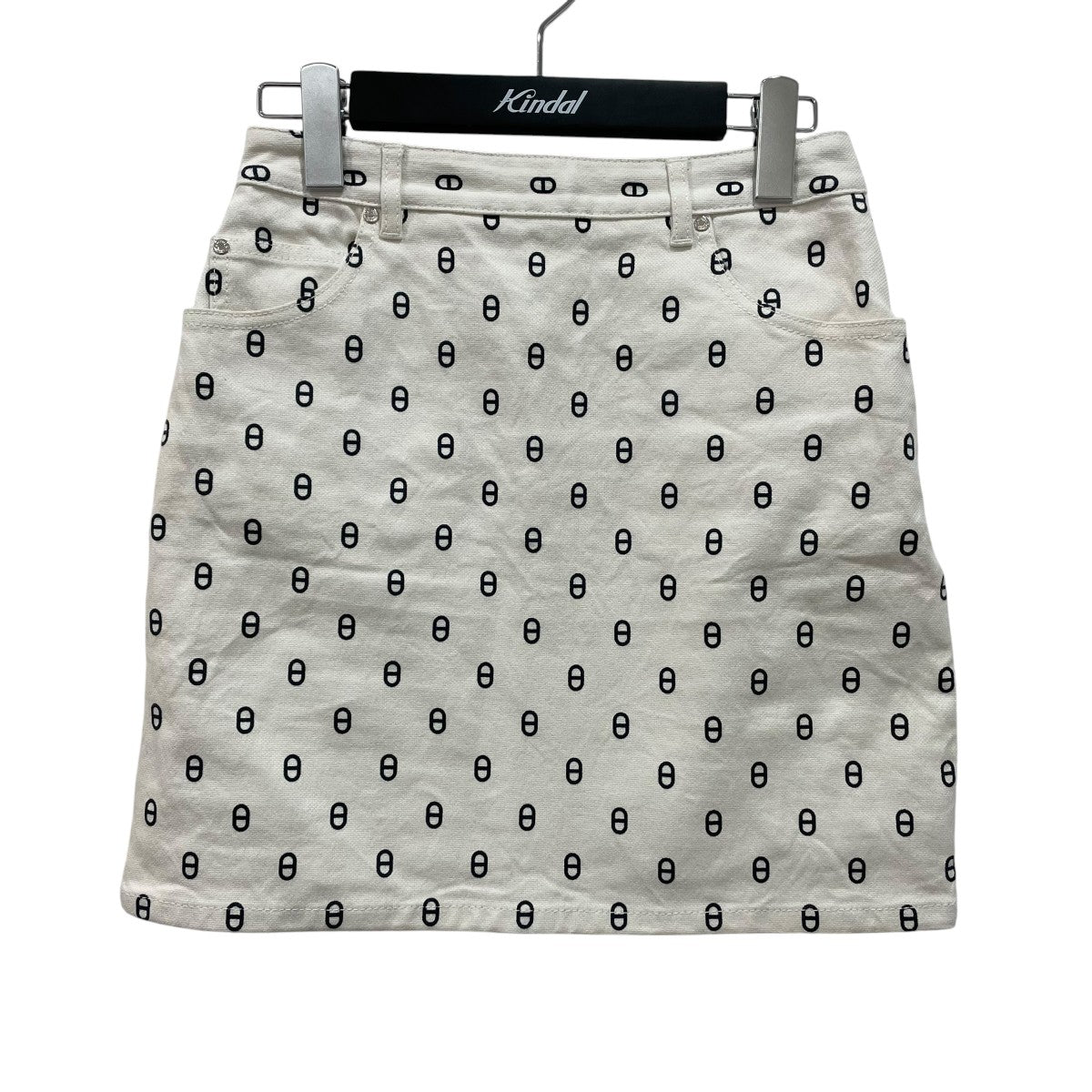 HERMES シェーヌダンクルミニスカートデニムスカート 古着・中古-1枚目のアイテム画像