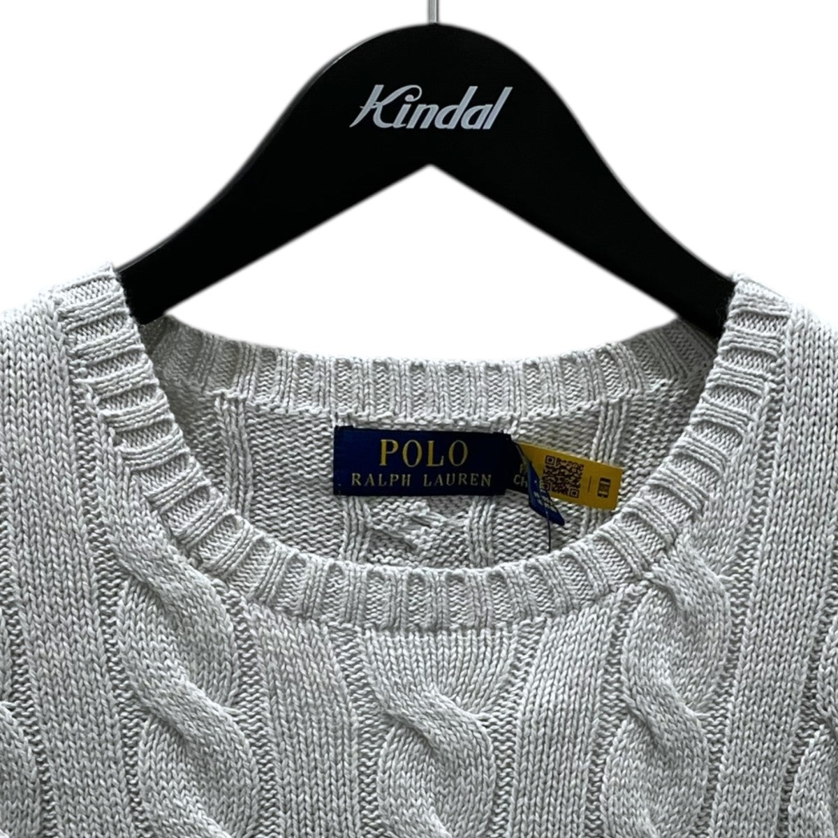 ケーブル編みコットンクルーネックニットセーター Cotton Crewneck Sweater MNPOSWE16821541