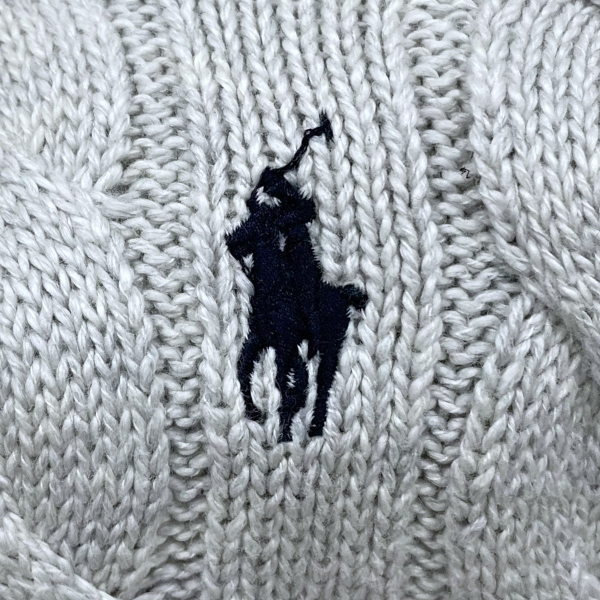 ケーブル編みコットンクルーネックニットセーター Cotton Crewneck Sweater MNPOSWE16821541