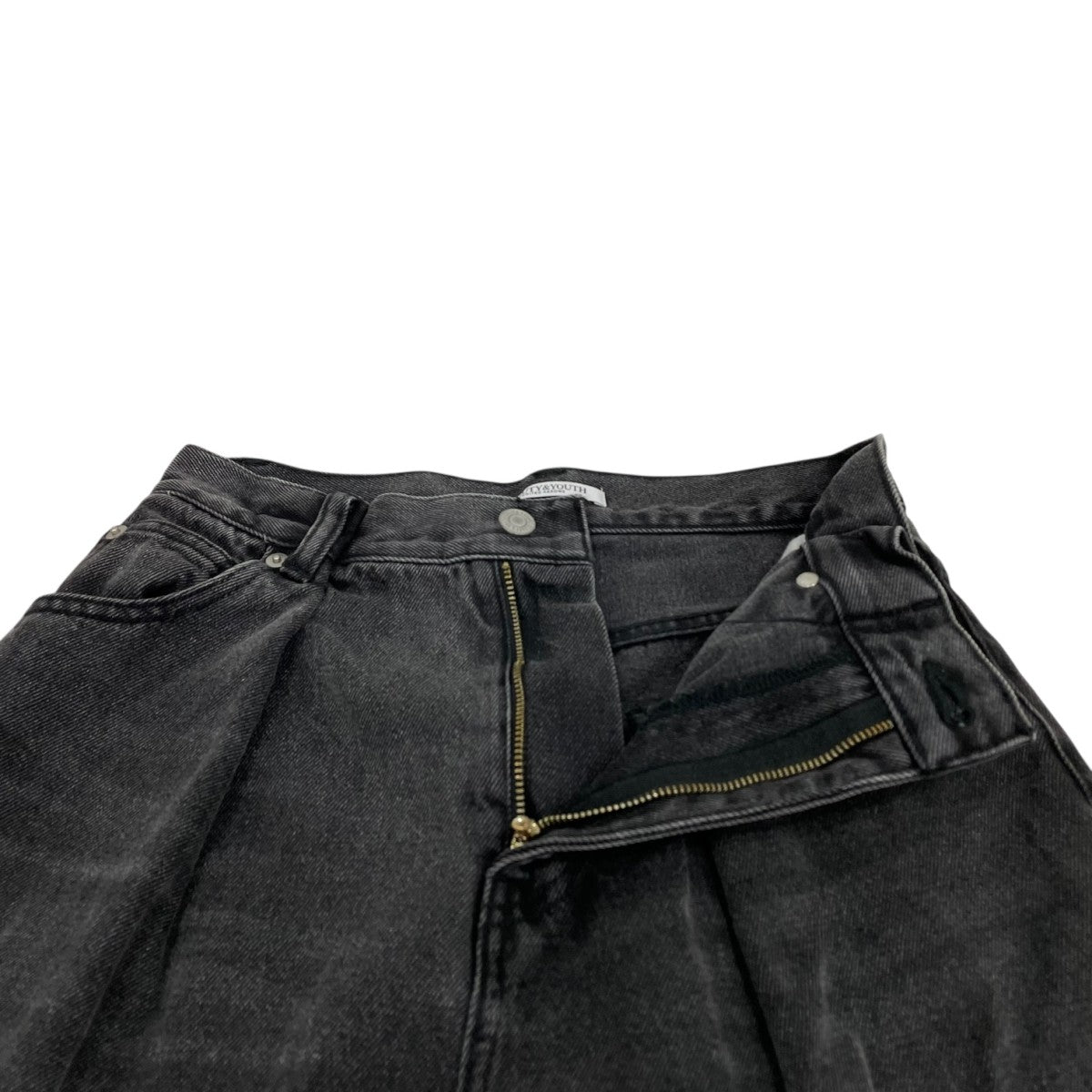 フロントタック デニムパンツ1614-199-6548