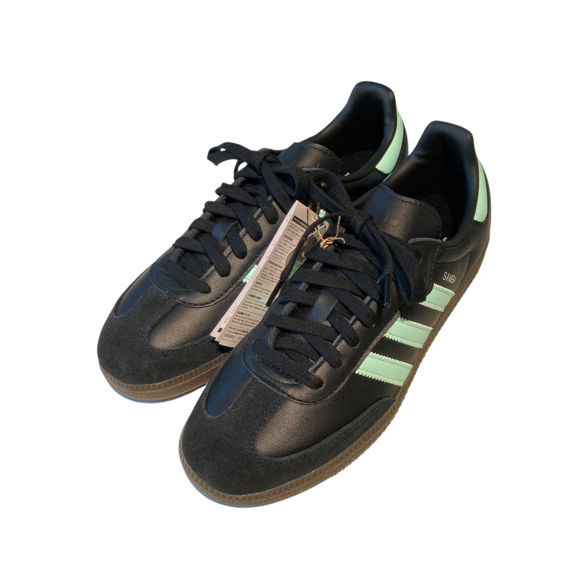 adidas SAMBA OG CORE BLACK／CLEAR MINT／GUMスニーカーJR7109 古着・中古-1枚目のアイテム画像