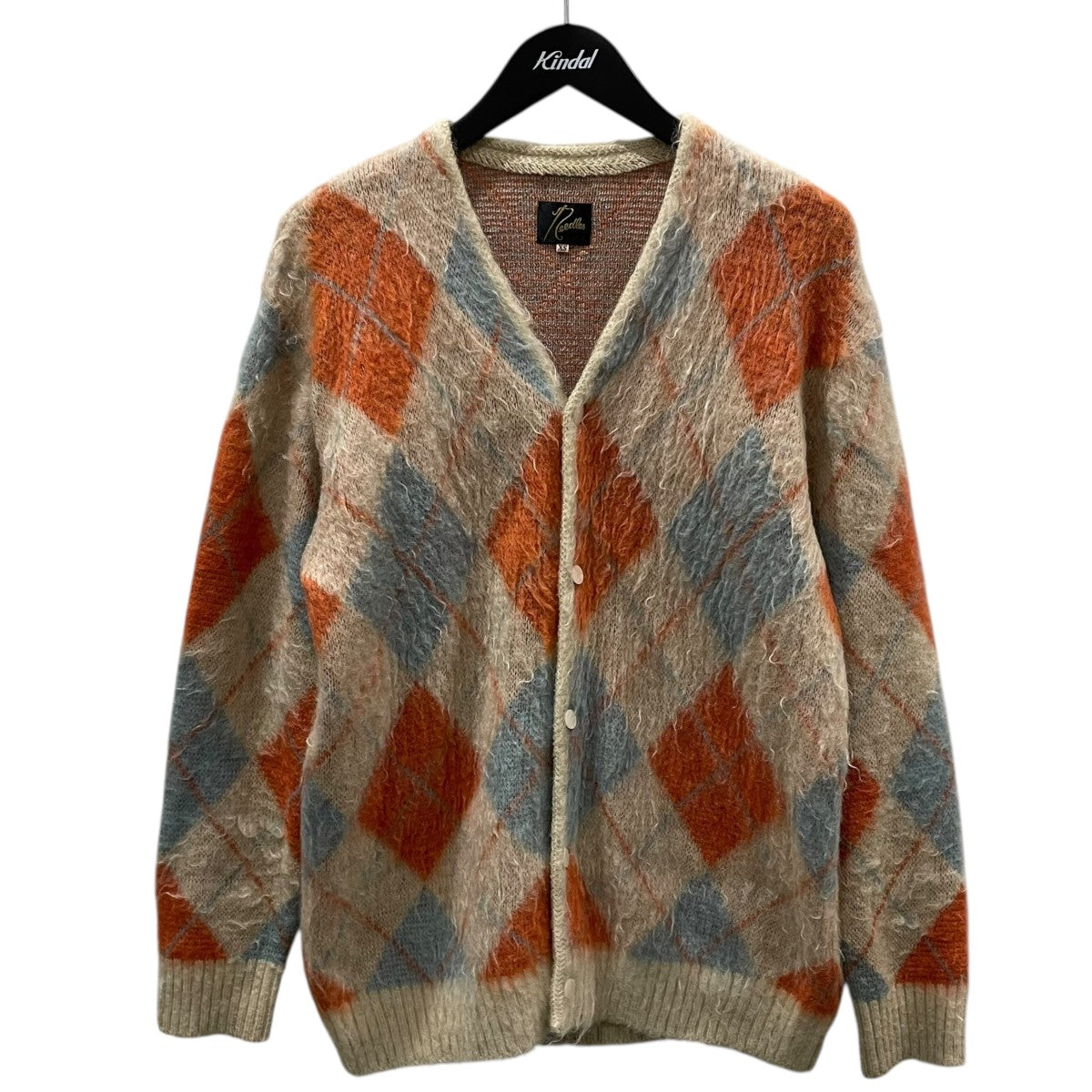 Needles×BEAMS BOY 19AW アーガイル柄モヘアカーディガン Mohair