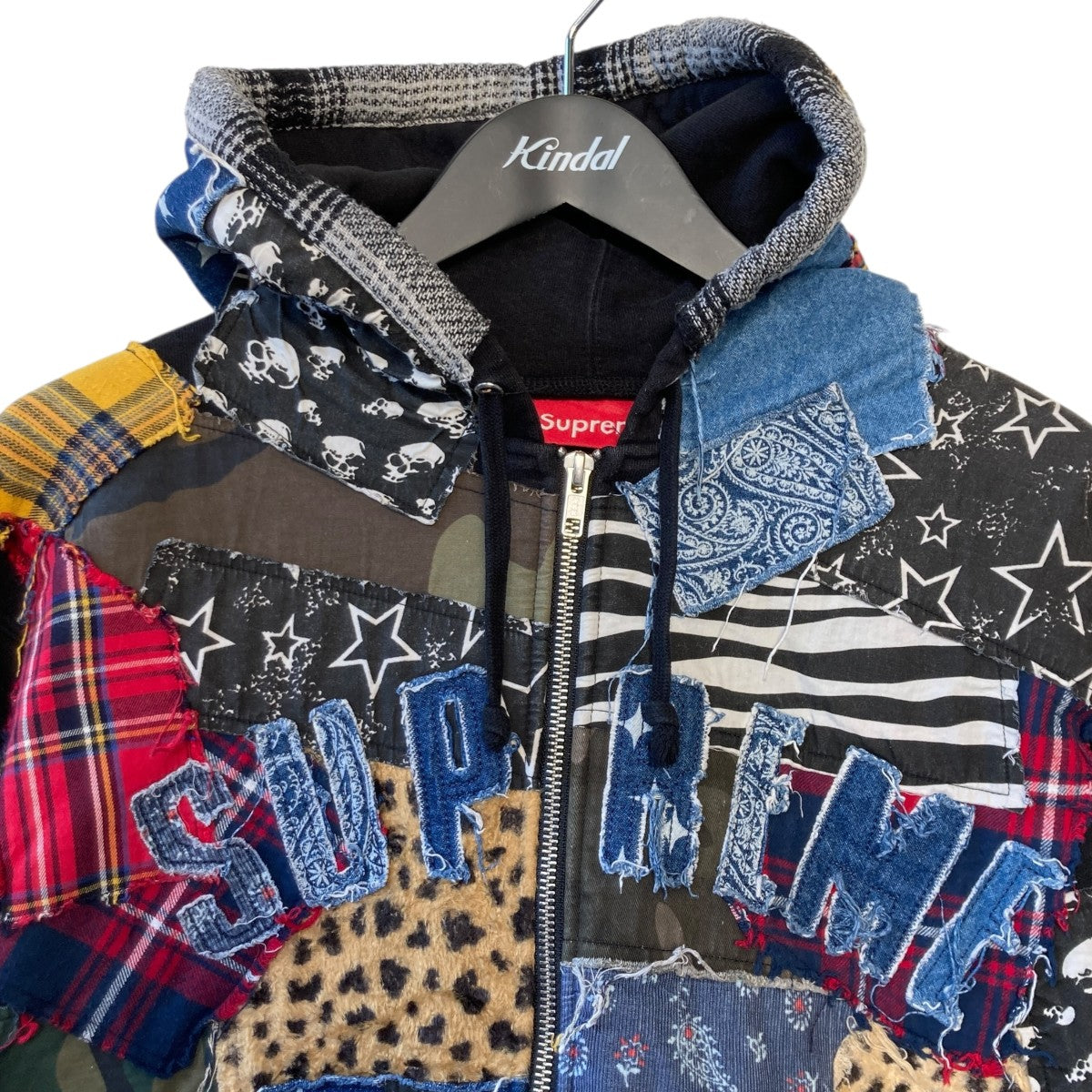 21AWPATCHWORK ZIP UP HOODEDパッチワーク ジップパーカー