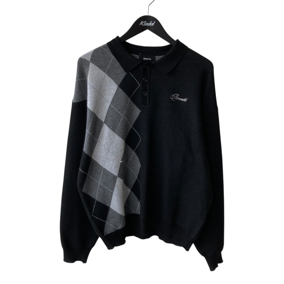 BREATH ARGYLE KNIT POLOニットポロシャツBR25AW-N3009 古着・中古-1枚目のアイテム画像