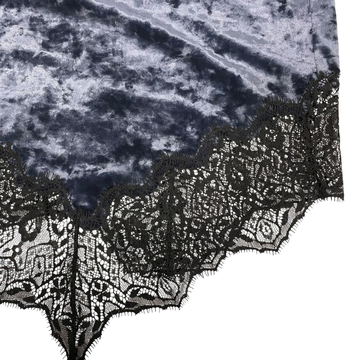 25AWベロア レース イレギュラーヘムスカート5424-2-71004