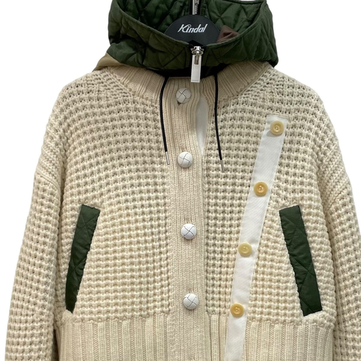 sacai×KAWS Nylon Twill x Wool Knit Blouson21-05687 21-05687