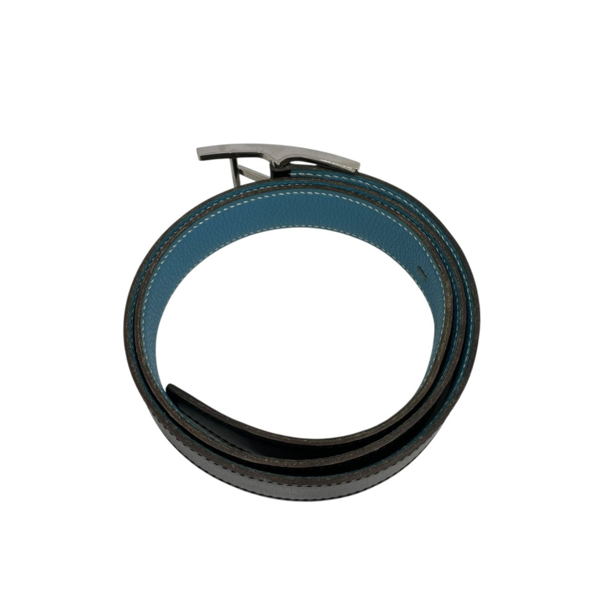 HERMES(エルメス) ブルージーンレザーベルト ブルー×ブラック｜【公式