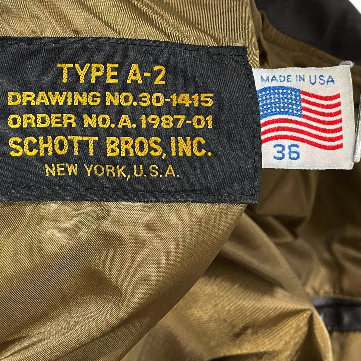 Schott(ショット) レザージャケット TYPE A-2 Flight Jacket A2 Schott(ショット) レザージャケット TYPE A-2 Flight Jacket A2