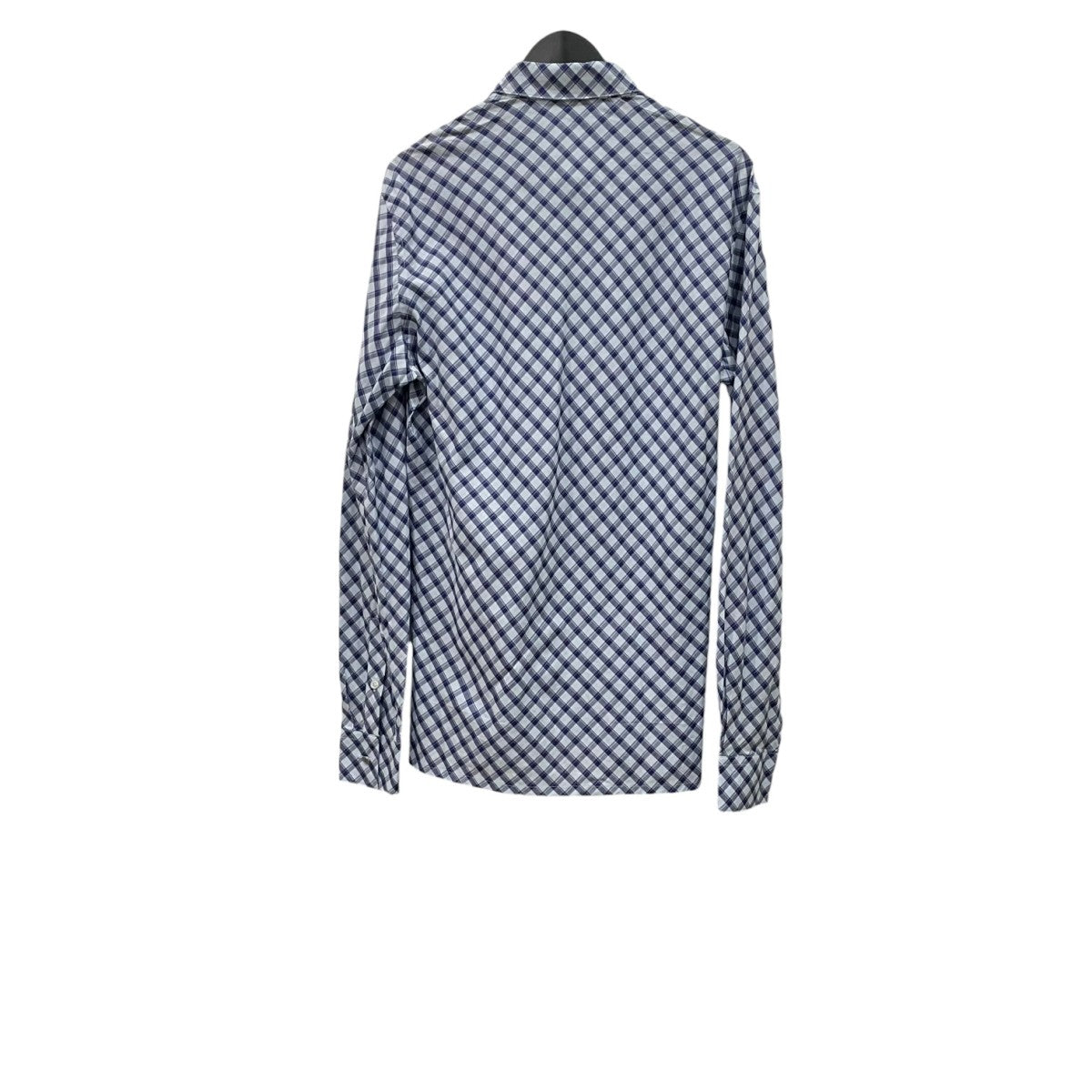 HERMES ギンガムチェック長袖シャツ 古着・中古-2枚目のアイテム画像