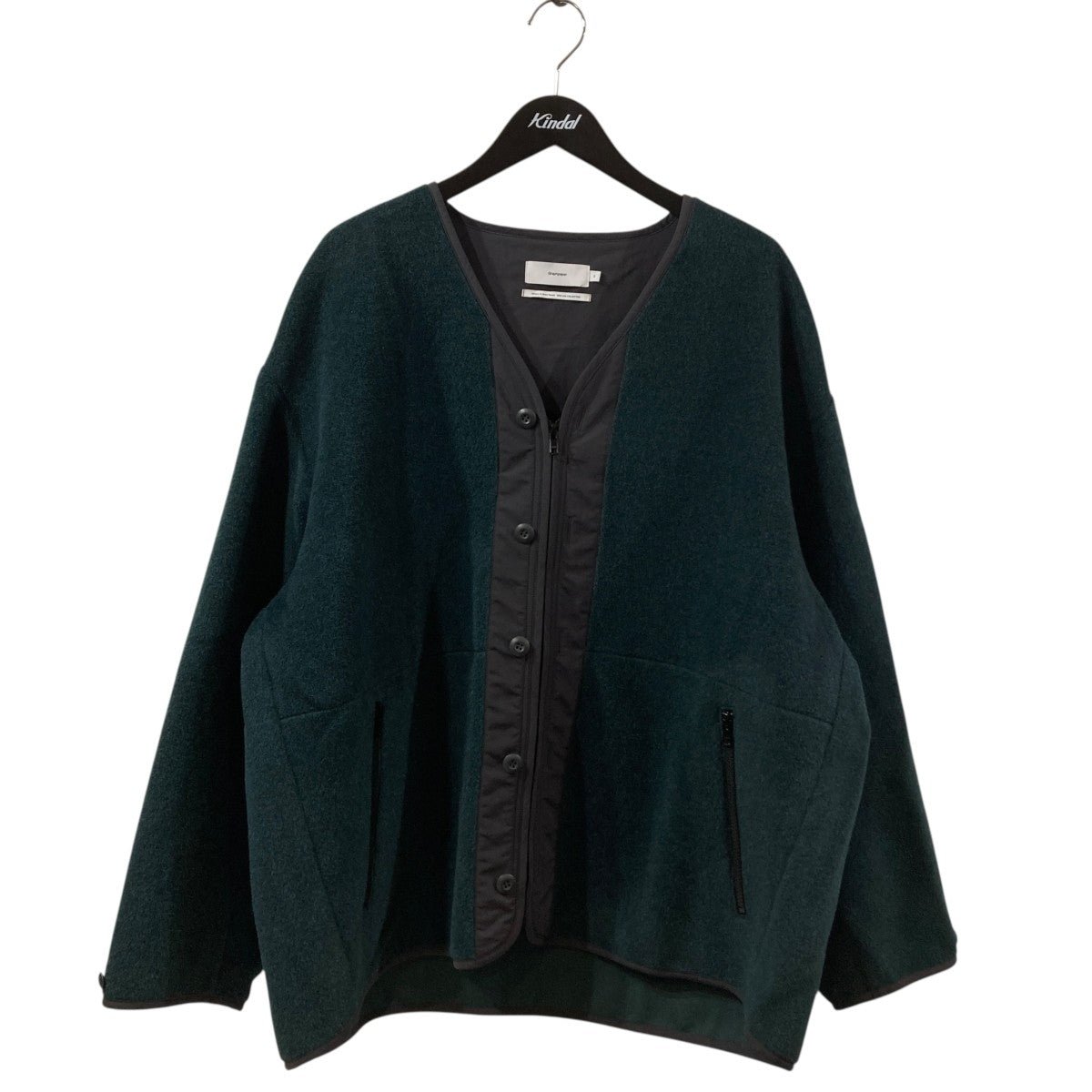 Wool Alpaca Boa Collarless Blousonウールアルパカ ボア カラーレスブルゾンGM223-30221
