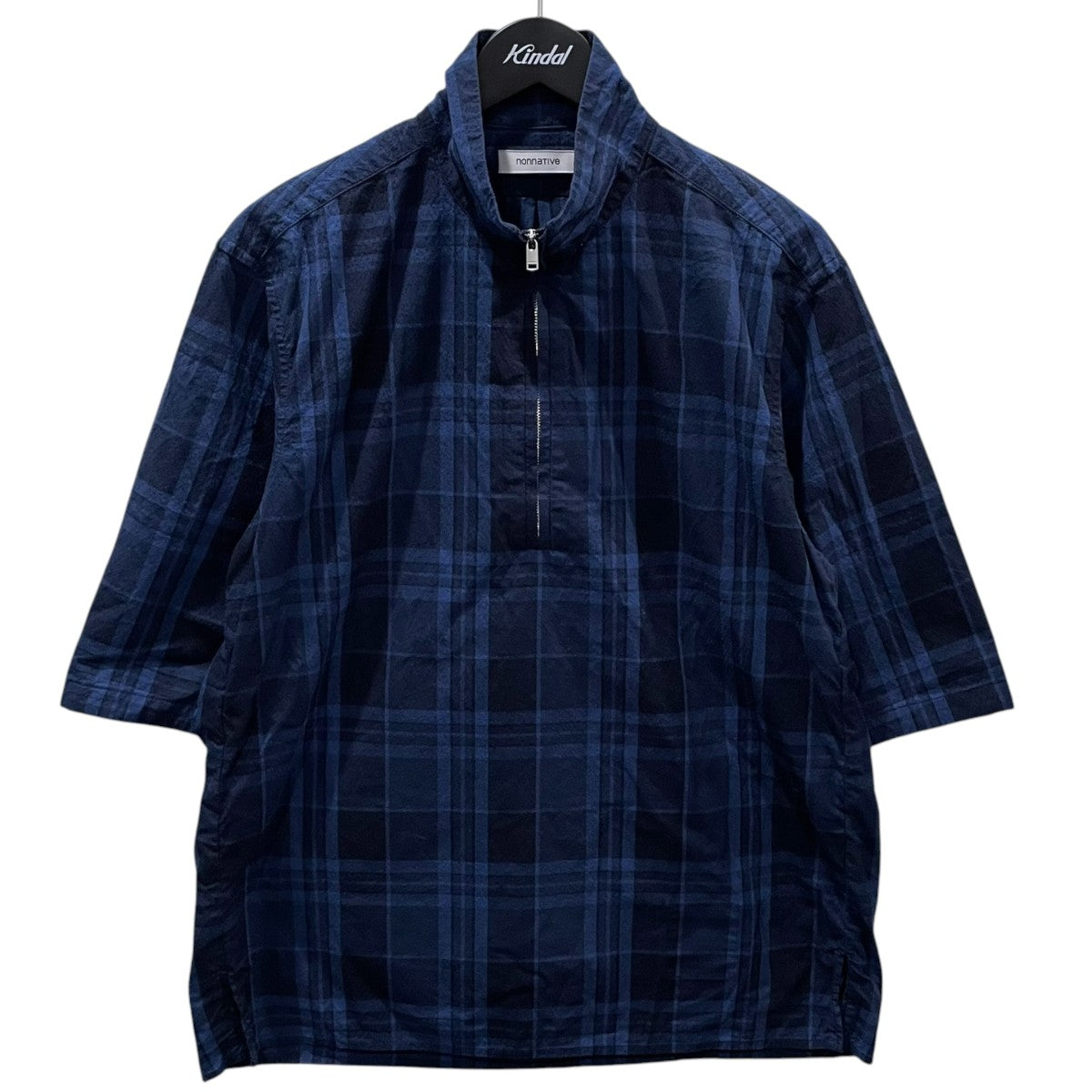 nonnative(ノンネイティブ) 25SS マドラスチェック柄ハーフジッププル
