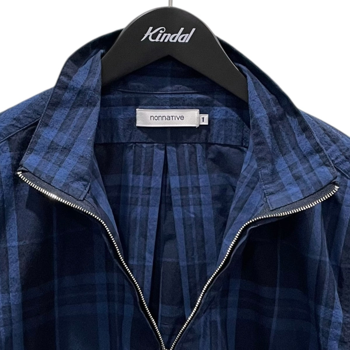 nonnative(ノンネイティブ) 25SS マドラスチェック柄ハーフジッププル
