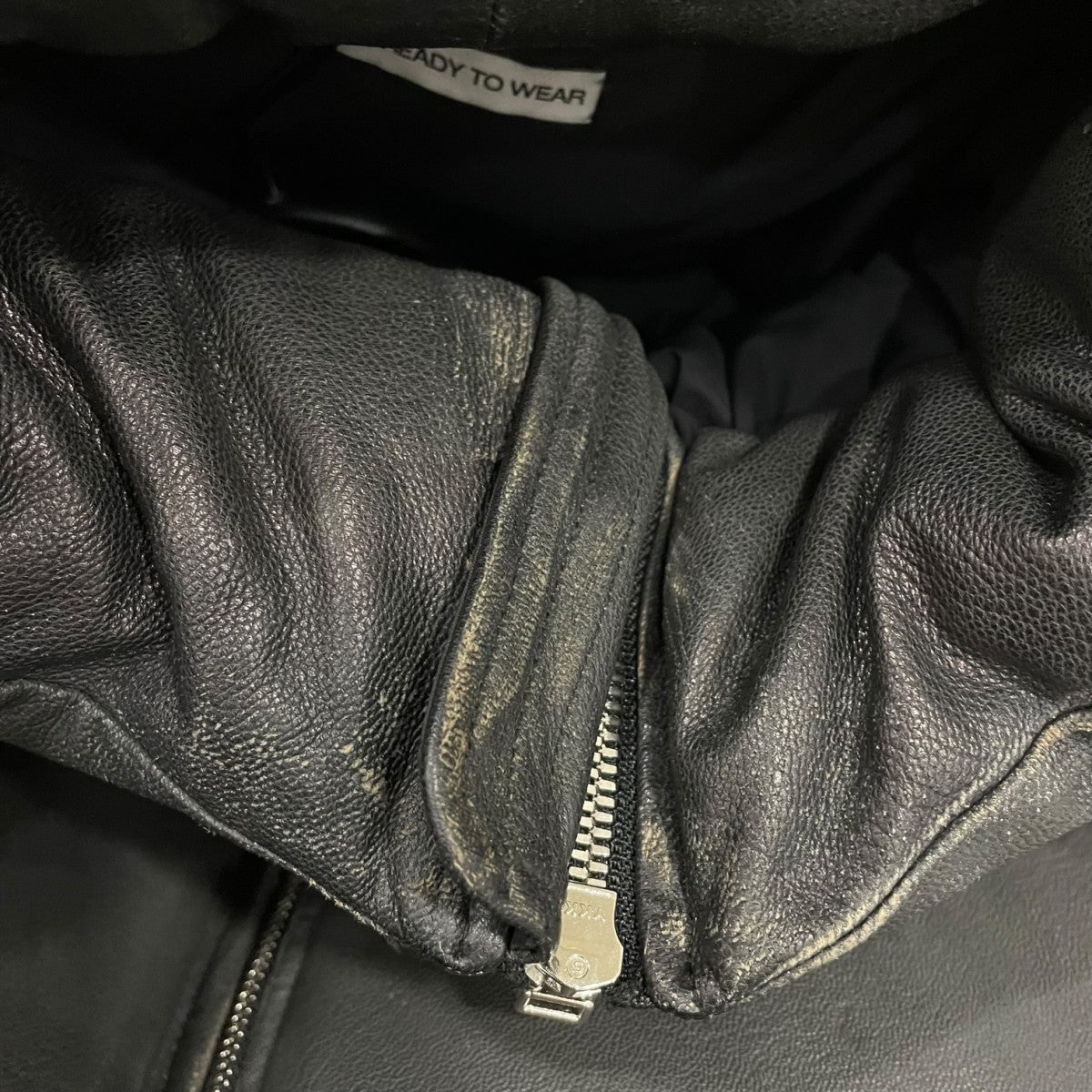 Damaged Leather ダウンジャケット1263-41-003