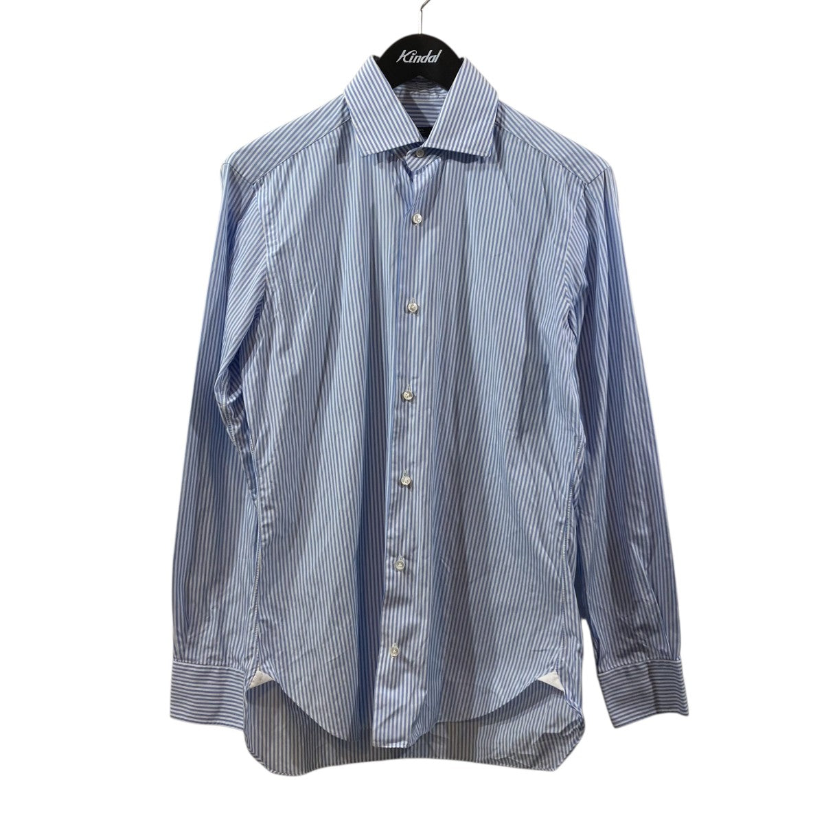 BARBA 白青ストライプ M(39/15) BARBA(バルバ) ストライプシャツ ホワイト×ブルー サイズ 37｜【公式