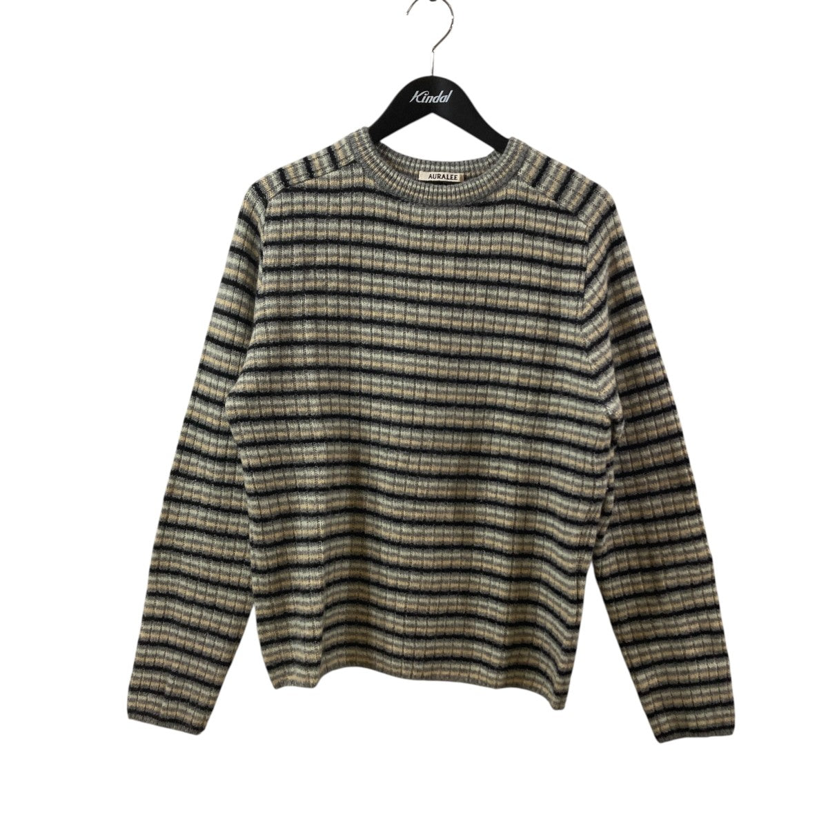 SHETLAND WOOL CASHMERE RIB KNIT P OクルーネックニットA25AP01SB
