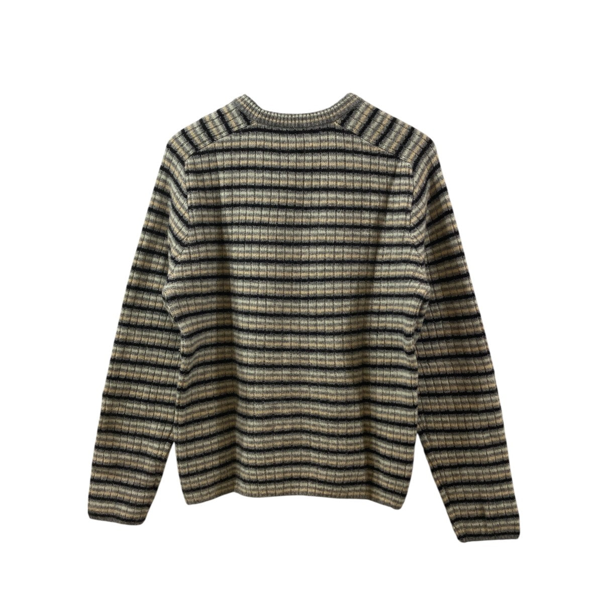 SHETLAND WOOL CASHMERE RIB KNIT P OクルーネックニットA25AP01SB
