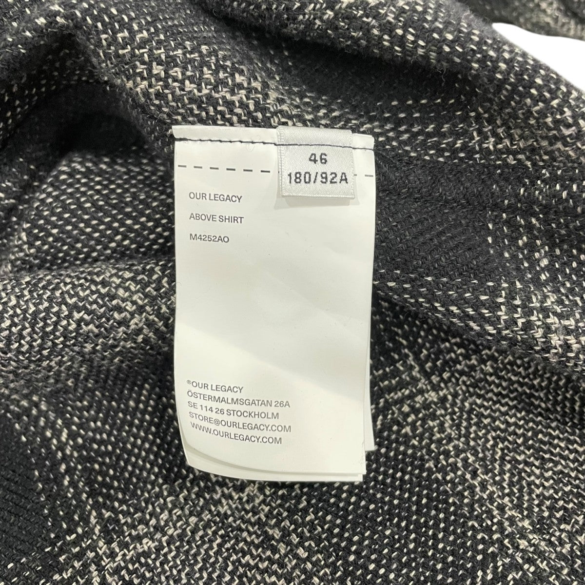 ABOVE SHIRT チェック柄 長袖シャツ M4252AO