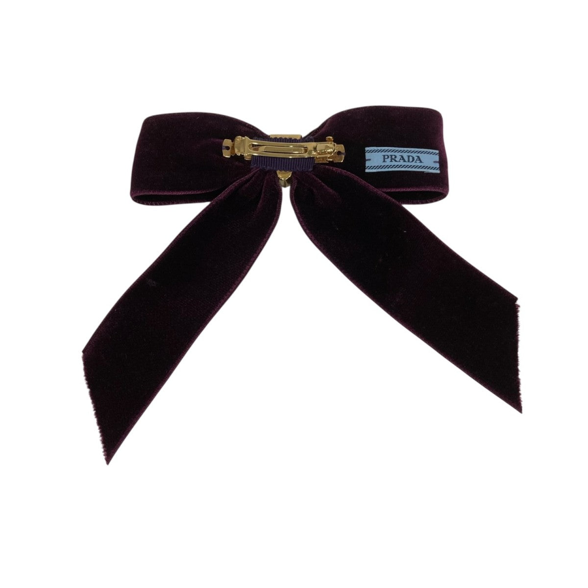PRADA ベロア リボンバレッタ1IF154 古着・中古-2枚目のアイテム画像