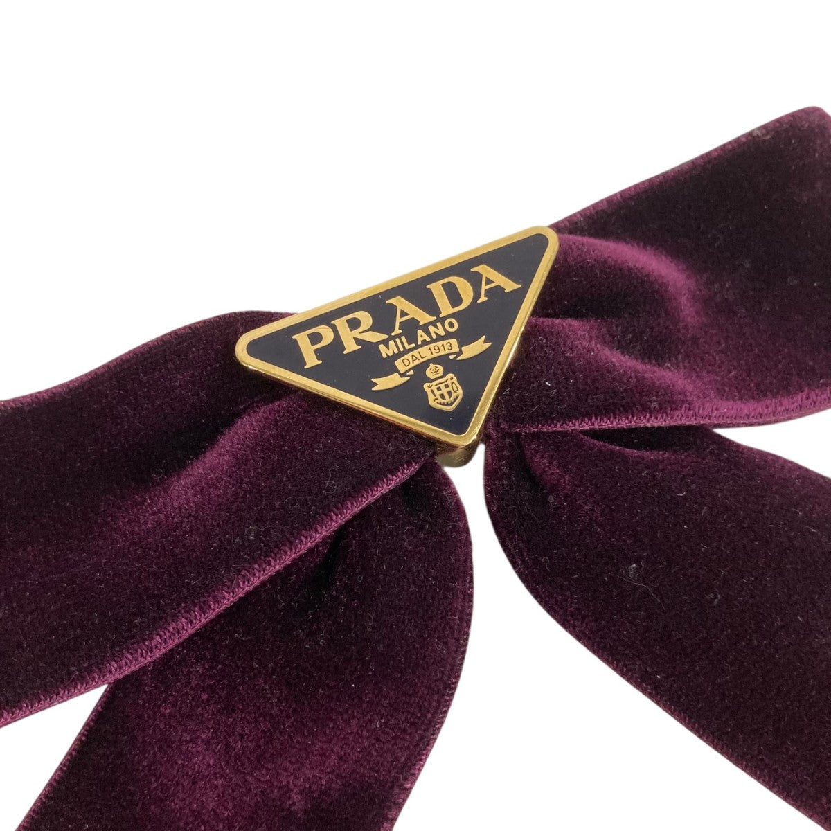 PRADA ベロア リボンバレッタ1IF154 古着・中古-3枚目のアイテム画像