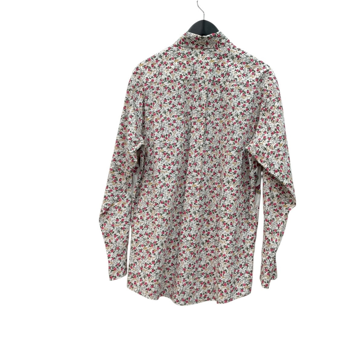 marine serre(マリーンセル) WHITE LINE総柄シャツ レッド×ホワイト