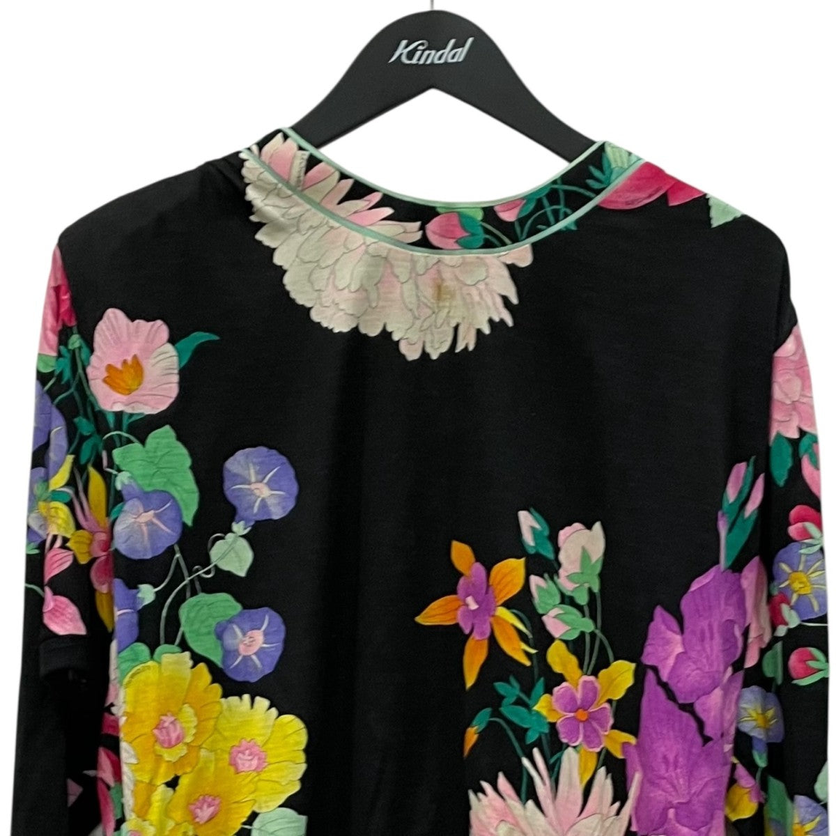 ☆ LEONARD レオナール シーアイランドコットン フラワー柄 カットソー LEONARD レオナール スウェット カットソー 花柄 フラワー ロゴ 刺繍