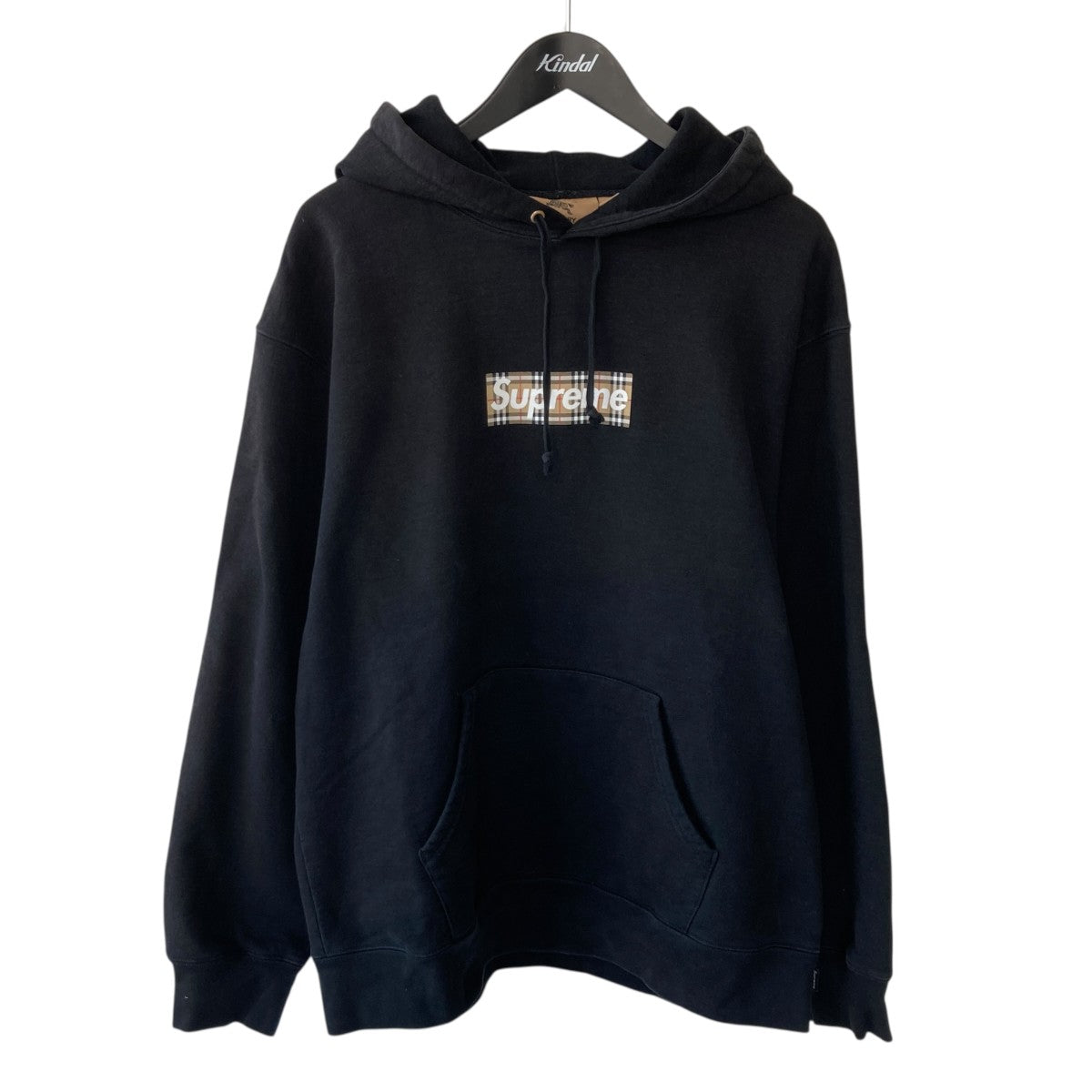 BURBERRY×Supreme 22SSBox Logo Hooded Sweatshirtプルオーバーパーカー 古着・中古-1枚目のアイテム画像